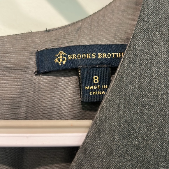 Brooks Brothers Elegant Gray career Cap Sleeve Dress women’s size 8 - Picture 2 of 9